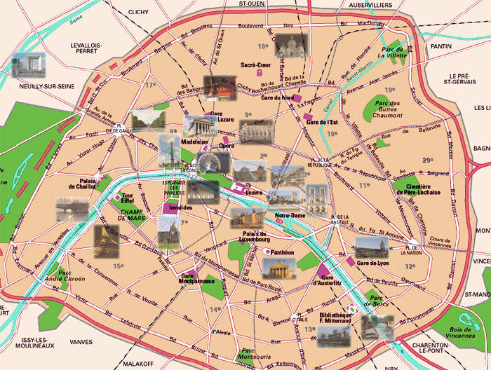downtown paris map